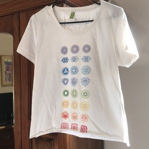 Chakra Cut Off T-Shirt Womens Sz Sm thru Lg :)